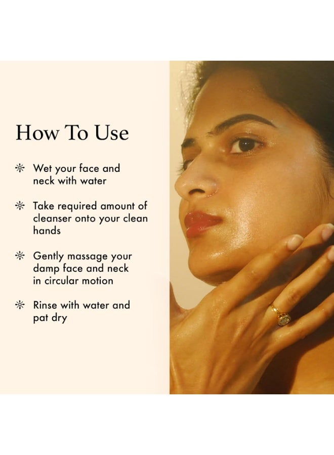 Old School Rituals Red Sandalwood & Saffron Age Defying Cleanser | Face Wash for Oily, Acne-Prone & Mature Skin | Reduces Uneven Skin Tone | 100 ml - Image 2